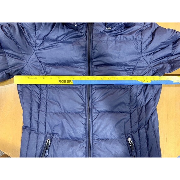 32° Degrees Heat Jacket Womens Small Blue Nano Puffer Coat Down Removable Hood - Picture 3 of 6
